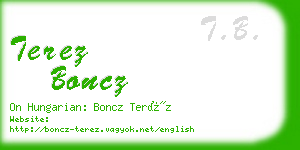 terez boncz business card